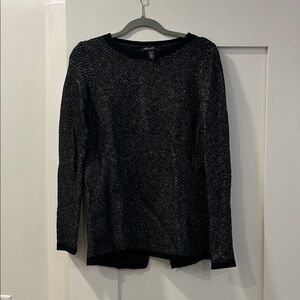 Kenneth Cole Black and Gray Knit Sweater, Size Small